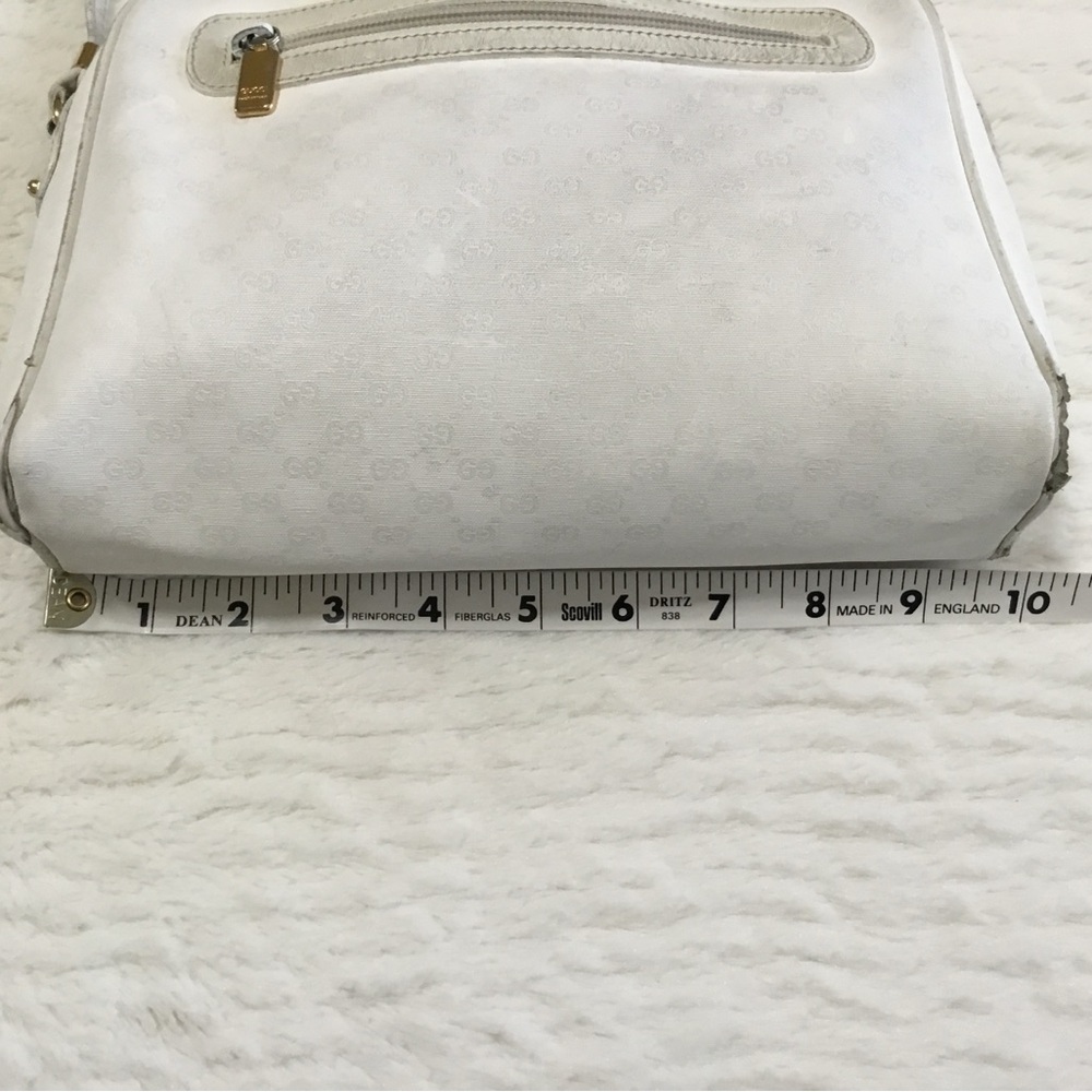GUCCI Shoulder Bag Leather White Authentic AS IS - Picture 5 of 16